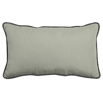 charcoal grey lumbar pillow