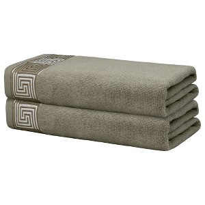 Unique Bargains Highly Absorbent Soft and Durable Bath Towels 28" x 56" 2 Pcs - 1 of 4