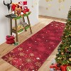 Fulvari Christmas Snowflake Accent Non-Slip Rubber Backing Indoor Area Rug Holiday Home Decor for Living Room Bedroom Bathroom - 4 of 4