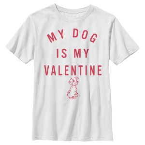 Boy's One Hundred and One Dalmatians My Dog is My Valentine T-Shirt - 1 of 4