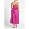 ELOQUII Women's Plus Size Pleated Ruffle Neckline Midi Dress - 3 of 4