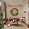 Pre-Lit Flocked Christmas Wreath with Bow, Indoor/Outdoor Holiday Door & Wall Decor, Easy-to-Hang Winter Home Decoration - 2 of 4