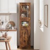 Tall Bathroom Cabinet, Narrow Storage Cabinet with Doors and Adjustable Shelf, 67” Freestanding Floor Linen Slim Cabinet - 4 of 4