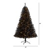 Nearly Natural 7-ft Black Artificial Christmas Tree with 500 Clear LED Lights and 1428 Tips - 2 of 4