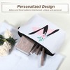 Unique Bargains Large Capacity Zipper Personalized Small Makeup Bag White - 3 of 4