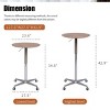 NicBex Side Table Simple Aluminum Bar Table with Height Adjustable Modern Movable Stand Desk for Bederoom and Living Room - 2 of 4