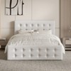 Full/ Queen/ King Size Bed Frame, Upholstered Bed Frame With And 4 Storage Drawers,Button Tufted Design,Wooden Slats Support, No Box Springs Needed - 2 of 4
