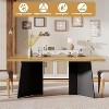 Dining Table for 6-8 People, 63" Modern Long Kitchen Table with Large Tabletop and Heavy Duty Pedestal Legs, Dinner Table for Home (Only Table) - 4 of 4