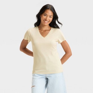 Women's Short Sleeve V-Neck T-Shirt - Universal Thread™ - 1 of 3