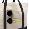 CUNY School of Law Primary Logo Canvas Tote Bag With External Pocket, Reusable Shoulder Bag for Shopping, School, Beach - 2 of 4