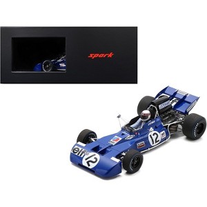 Tyrrell 003 #12 Jackie Stewart "Tyrrell-Ford" Winner F1 "British GP" (1971) with Acrylic Display Case 1/18 Model Car by Spark - 1 of 4
