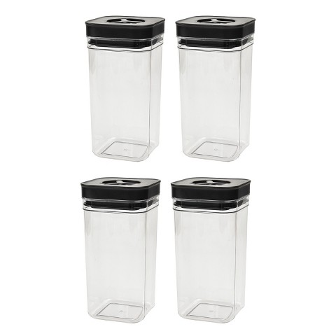 SharpChef 4PK Airtight Twist & Lock Food Storage Container with locking lid, Leakproof, Kitchen Pantry Organization and Storage, BPA-Free 61 oz