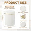 Unique Bargains Recycling Mini Desktop Office Bathroom Trash Can with Lid - 2 of 4