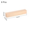 Unique Bargains Natural Solid Straight Grain Basswood Square Carving Blocks 8 Pcs 6"x1"x1" - 2 of 4