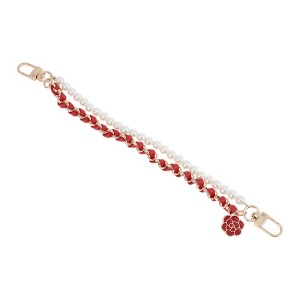Unique Bargains Durable Camellia Faux Pearl Bag Extender Chain 1 Pc - 1 of 4
