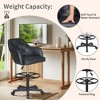 VECELO Drafting Chair with Adjustable Height PU Swivel Stool with Lumbar Support - 4 of 4