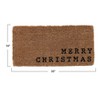 Storied Home Holiday Coir "Merry Christmas" Doormat, Natural and Black - 2 of 2