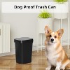 Aoibox 3 Pack Slim Trash Can with Lid, 2.6 Gallon Pop-Up Garbage Bin, Plastic Wastebasket for Bathroom, Bedroom, Office, Kitchen, Toilet (Matte Black) - 4 of 4