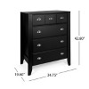 NicBex 42.80" H Metal Handles Modern Storage Dresser for Bedroom with Round Knobs & 4 Drawers - 3 of 4