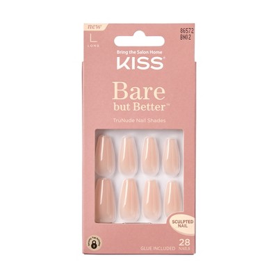 KISS Bare But Better TruNude Fake Nails - Nude Drama - 28ct_1