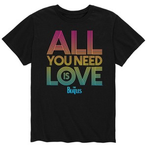 Men's - The Beatles - All You Need Is Love Rainbow Short Sleeve Graphic T-Shirt - 1 of 4