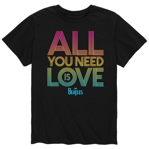 Men's - The Beatles - All You Need Is Love Rainbow Short Sleeve Graphic T-Shirt - image 1 of 4