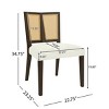Rattan Armless Dining Chair Set of 2,Upholstered Dining Chair with Rattan Back,Mid Century Rubberwood Dining Chair for Kitchen-Koiai - 4 of 4