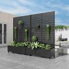 Lirago Iron Black Arch Mobile Planters Planting Box Trellis for Climbing Plants - 72x47 - 2 of 4