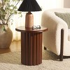 Monka Round End Table - ACC2304A - Walnut - Safavieh - 2 of 4