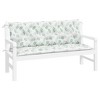 Garden Bench Cushion Set of 2 Leaf Pattern 100% Polyester vidaXL - 4 of 4