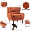 DYHOME Tufted Accent Chair, Wingback Upholstered Armchair for Living Room, Bedroom - 3 of 4