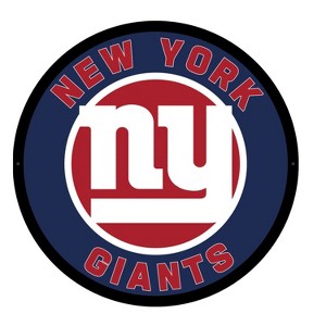 Evergreen Ultra-Thin Edgelight LED Wall Decor, Round, New York Giants- 23 x 23 Inches Made In USA - 1 of 4