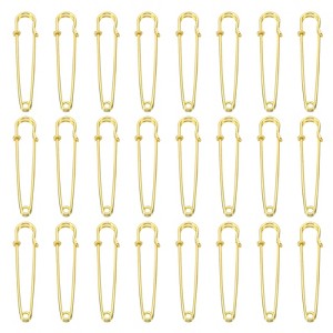 Unique Bargains Metal DIY Blankets Crafts Brooch Making Home Sewing Large Safety Pins 24 Pcs - 1 of 4