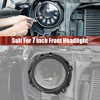 Unique Bargains Round Retaining Bracket Ring with Headlight Metal Ring for Jeep TJ 7" 1 Set - 3 of 4