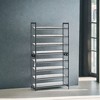 Shoe Rack, 8-Tier Shoe Organizer, Metal Shoe Storage for Garage, Entryway, Set of 2, 4-Tier Stackable Shoe Shelf - 3 of 4