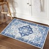 Vintage Rug Boho Machine Washable Medallion Area Rug Oriental Living Room Bedroom Carpet - 2 of 4