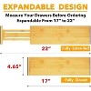 Set of 6 Bamboo Drawer Dividers , 4.65” High, Expandable Organizers for Clothing,Adjustable (17-22" Sizes) - SpaceAid® - 3 of 4