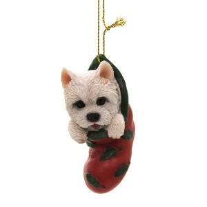 3.0 Inch Westie Ornament Dog Mans Best Friend Tree Ornaments - 1 of 2