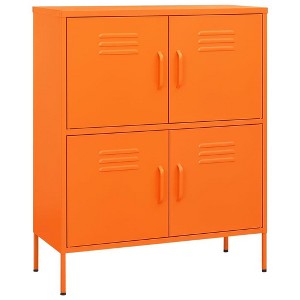 vidaXL Storage Cabinet Orange Steel Medium Storage Cabinet Rectangular - 1 of 4