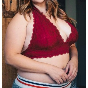Women's Lace Halter Bralette - Plus - LETO - 1 of 3