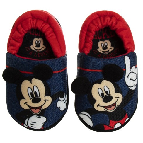 Disney Mickey Mouse Toddler Boys' Legendary Dual Sizes Slippers - Blue ...