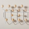 Baxton Studio Penny Mid Century Modern Coat Hanger Light Brown: 14-Hook Rack, Over Door/Wall Mount, Metal & Plastic - 3 of 4