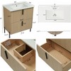 JUJABU 30" Bathroom Vanity with Ceramic Sink and Full-Extension Drawers - 4 of 4