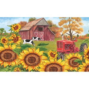 Briarwood Lane Doormat 30x18 Indoor Outdoor Sunflower Barn Fall For Fall Doormat - 1 of 4
