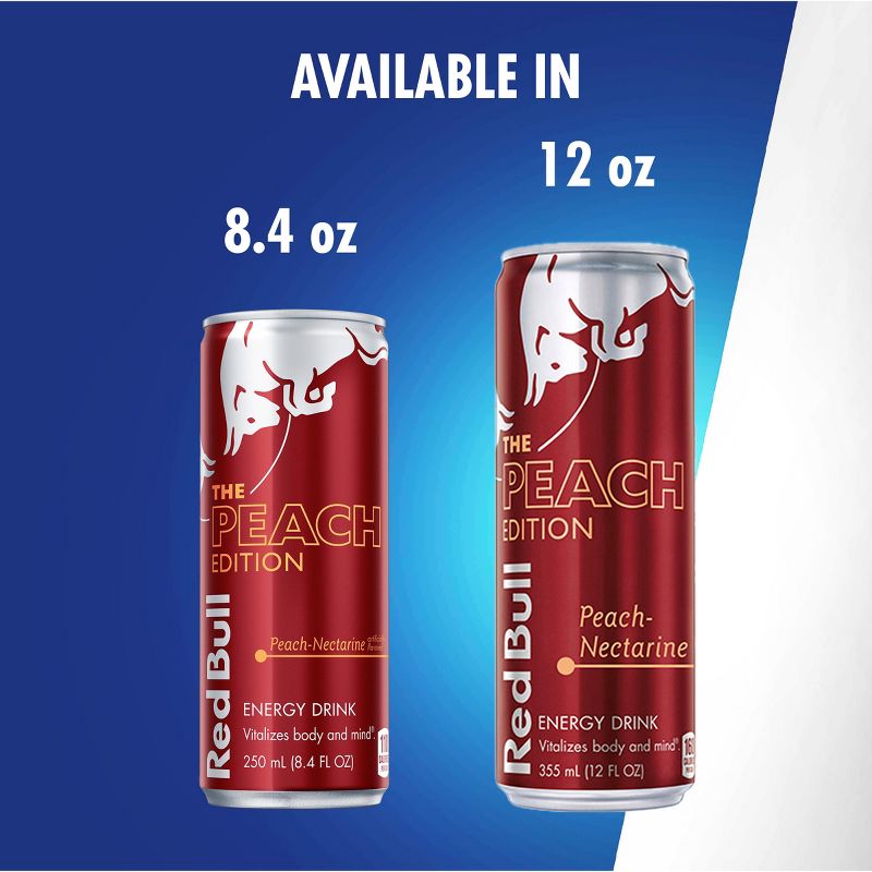 Red Bull Peach Nectarine Energy Drink - 4pk/8.4 fl oz Cans, 5 of 9