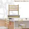 Bar Stools Set of 2, Faux Leather Upholstery, Iron Metal Frame, Industrial Design, Comfortable Soft Bag Seating, Sturdy Backrest - 3 of 4