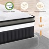 14 Inch Queen Mattress in a box Hybrid Gel Memory Foam Medium Firm,CertiPUR-US Certified, White - 3 of 4