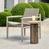 Uttermost Oslo Outdoor Accent Table-Modern Antique Brass Iron with Natural Travertine Stone - 2 of 4