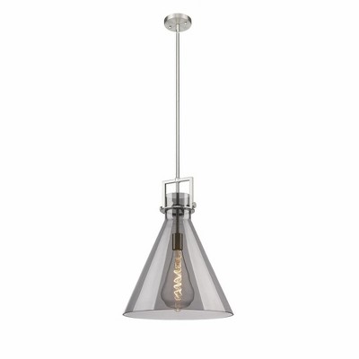 Newton Cone - 1 Light Stem Hung Pendant In Industrial Style-20.38 Inches Tall and 16 Inches Wide
