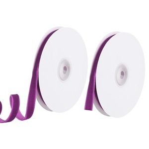 Unique Bargains Polyester Single Face Spool Ribbon for Gift Wrapping Flower 2 Pcs - 1 of 4